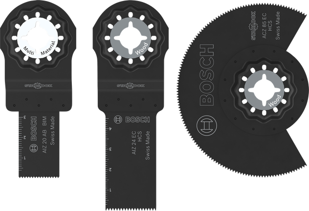 Bosch koka un mīksta metāla asmeņu komplekts, 3 gab.